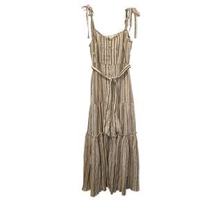 Veronica Beard Michi Maxi Dress Small Tiered Cottagecore Peasant Vacation Boho